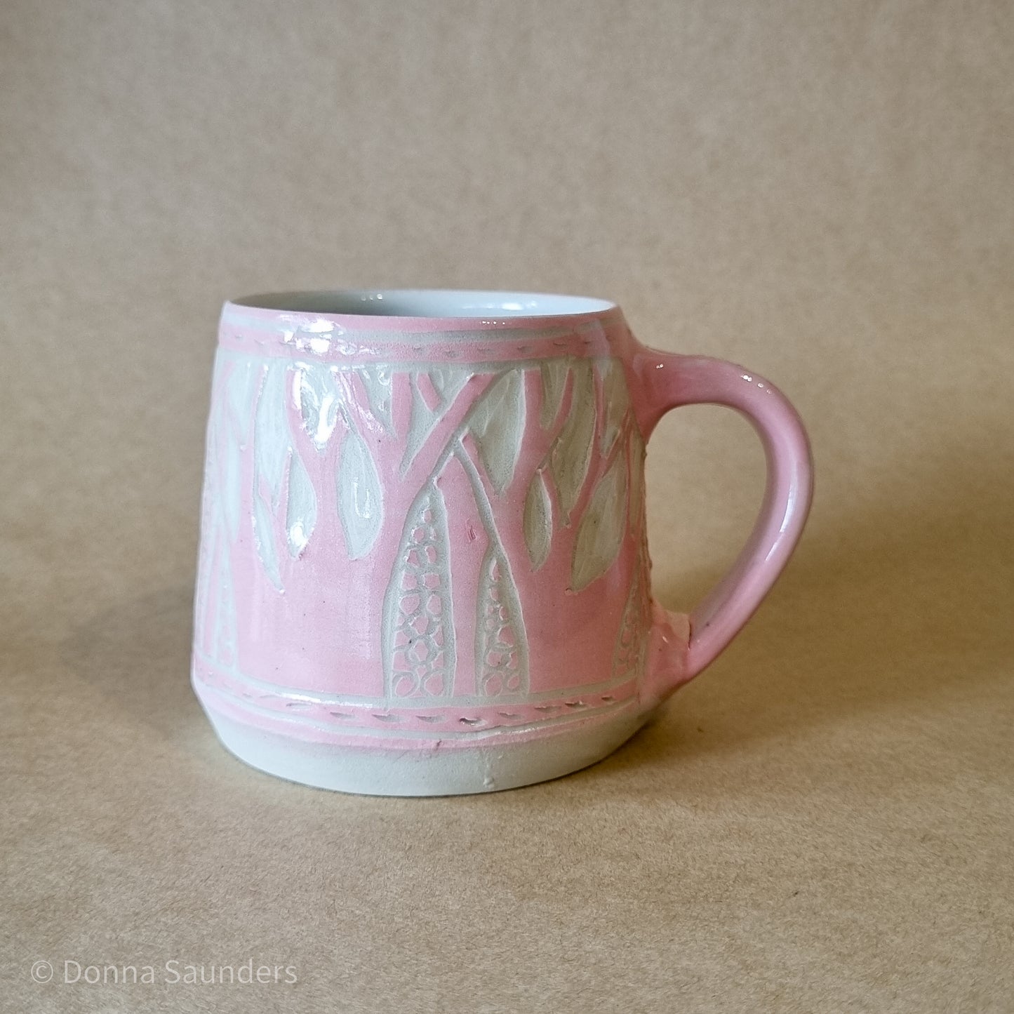 Pale pink carved Mug