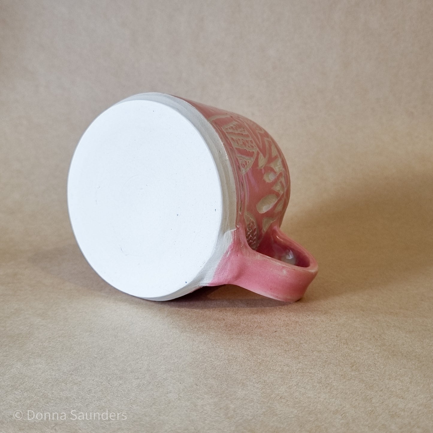 Pink carved Mug