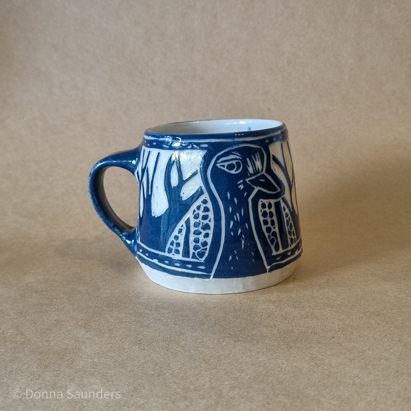 Navy carved Mug