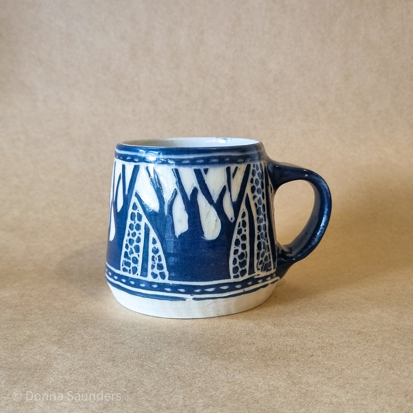 Navy carved Mug