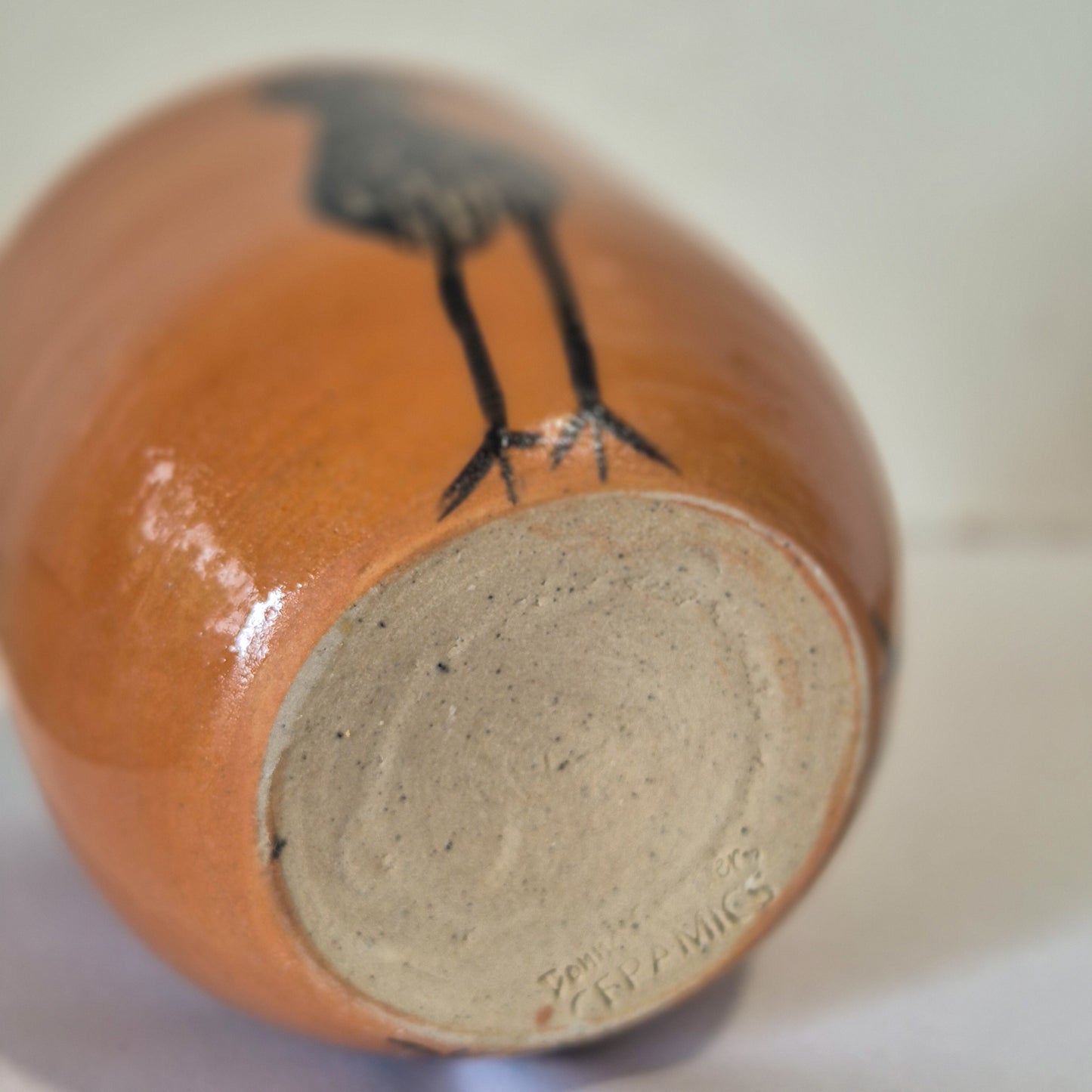 Orange Bush Stone Curlew Tumbler B