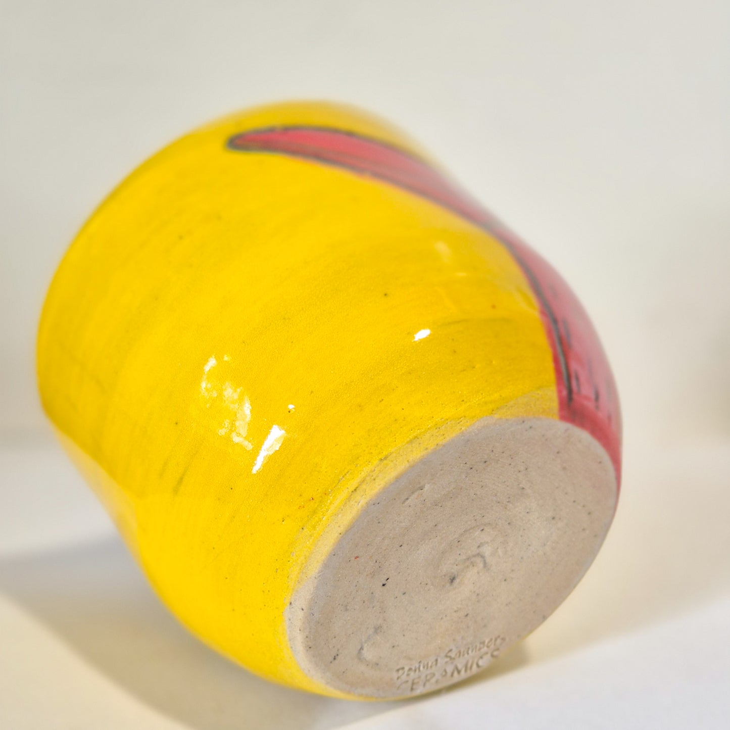 Yellow and Red Bush Stone Curlew Tumbler