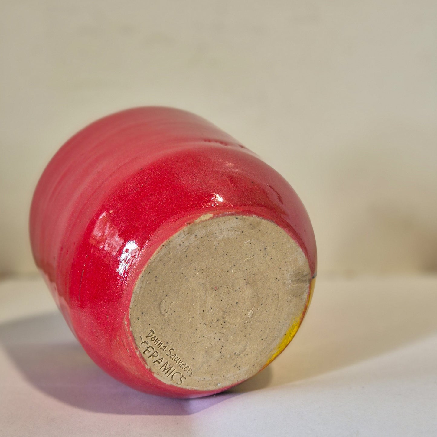 Red and Yellow Bush Stone Curlew Tumbler C