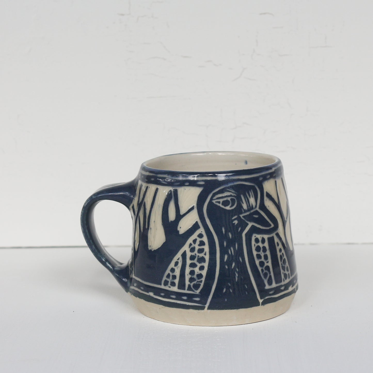 Navy carved Mug