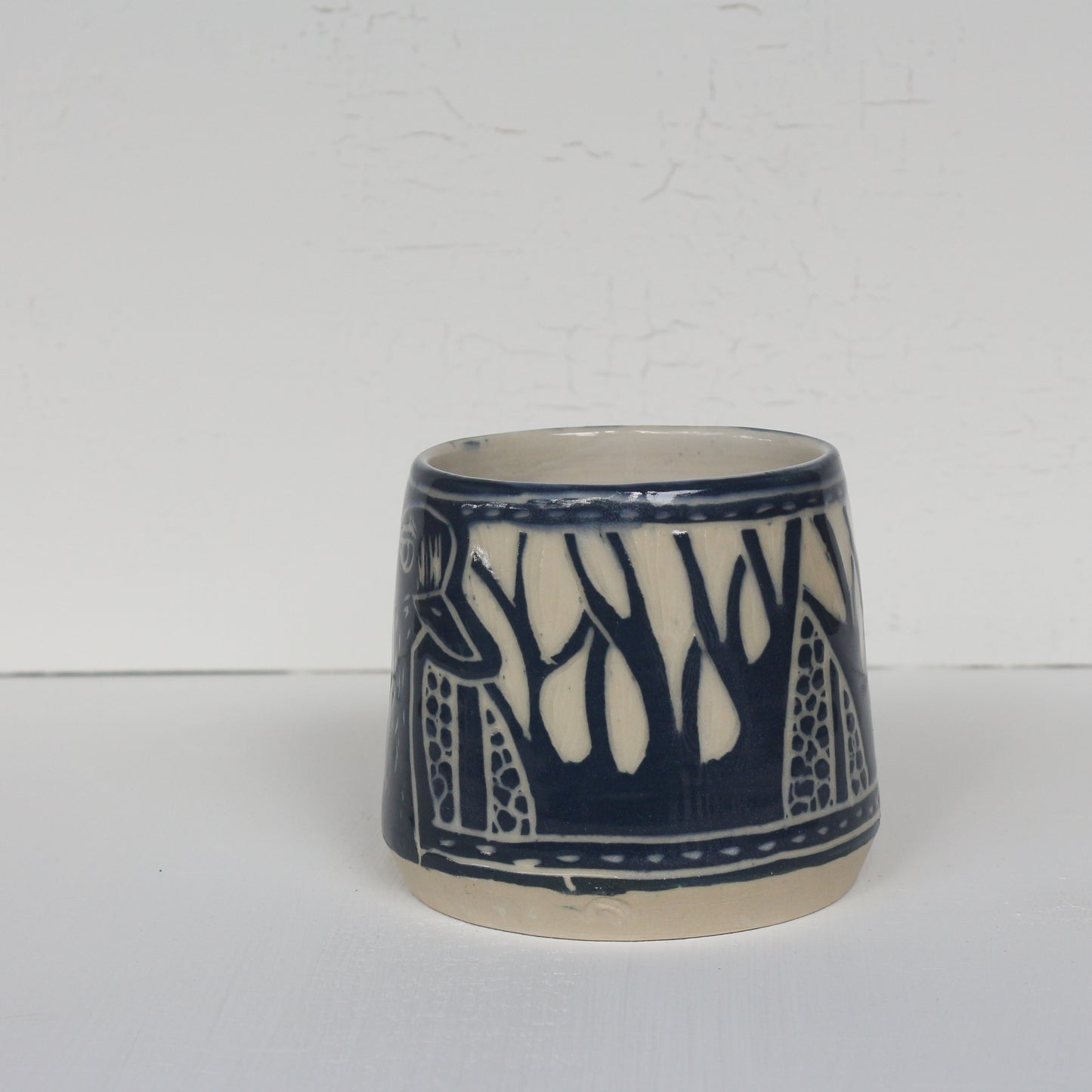 Navy carved Mug