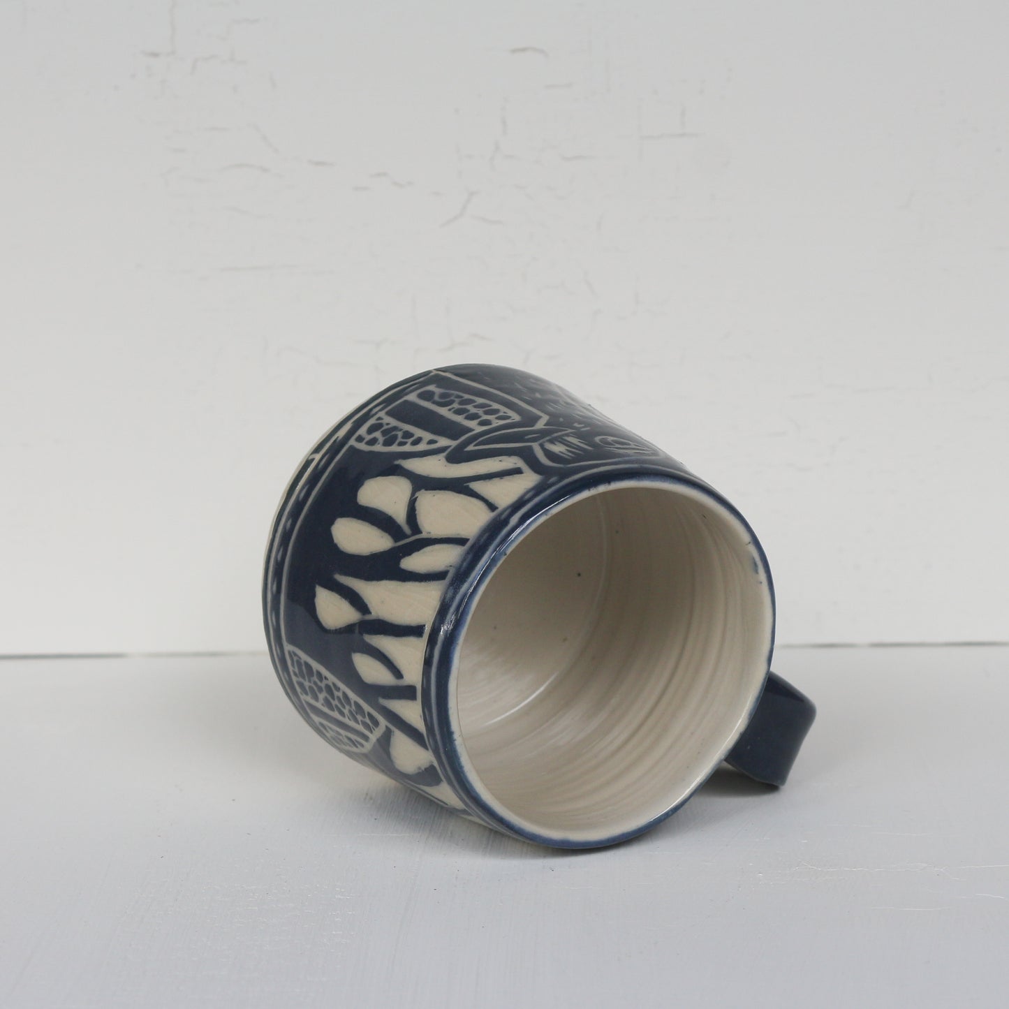 Navy carved Mug