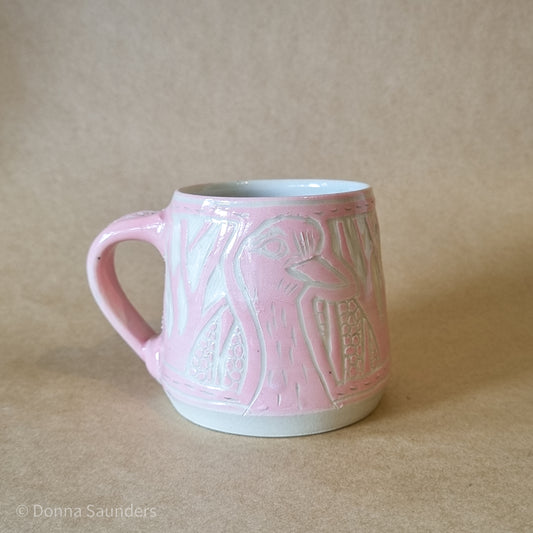 Pale pink carved Mug