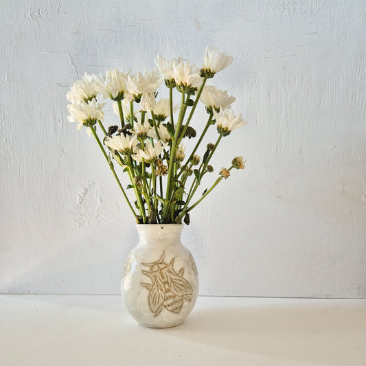 Blue Banded Bee Vase