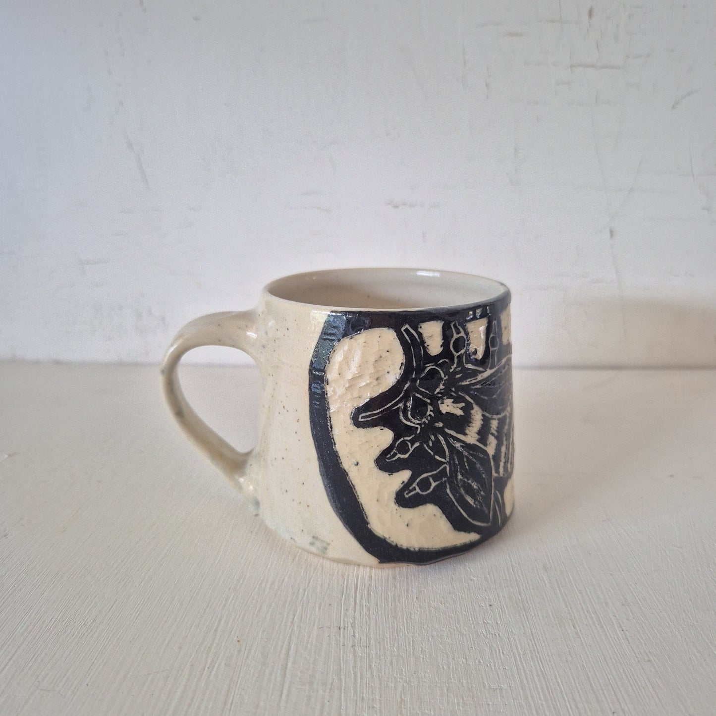 Blue Banded Bee Mug #2
