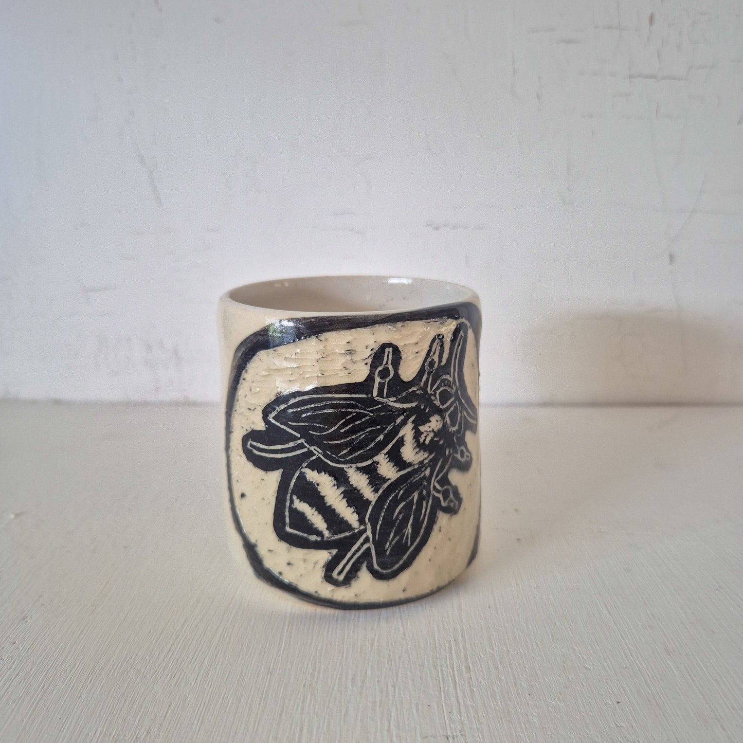 Blue Banded Bee Mug #4