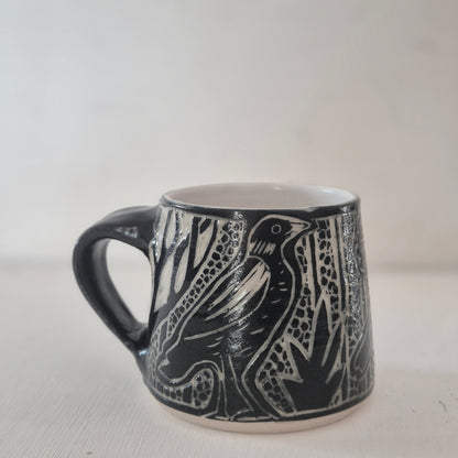 Magpie and Cockatoo Mug all over
