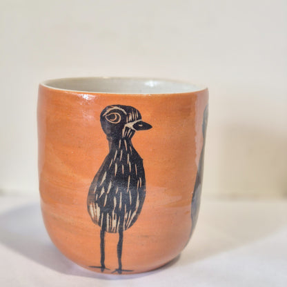 Orange Bush Stone Curlew Tumbler