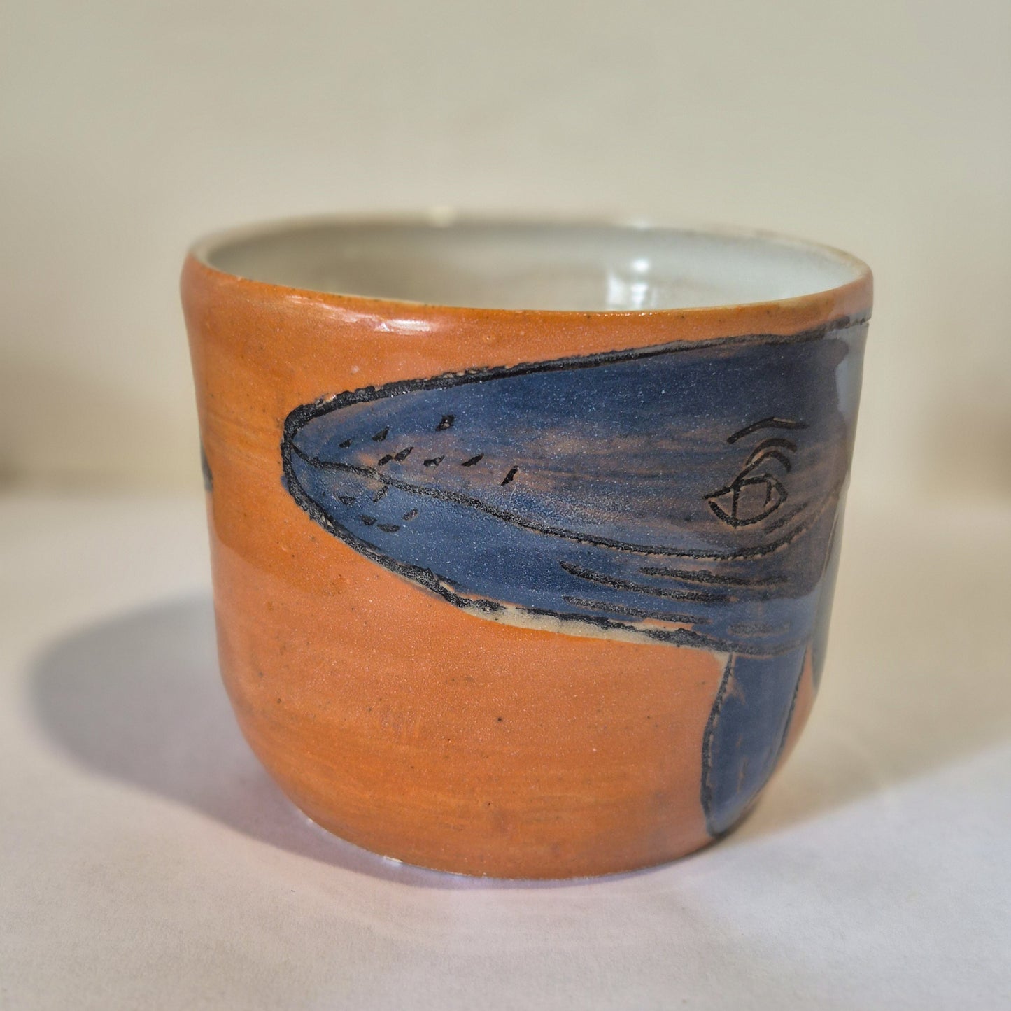 Orange Hump Back Whale Tumbler
