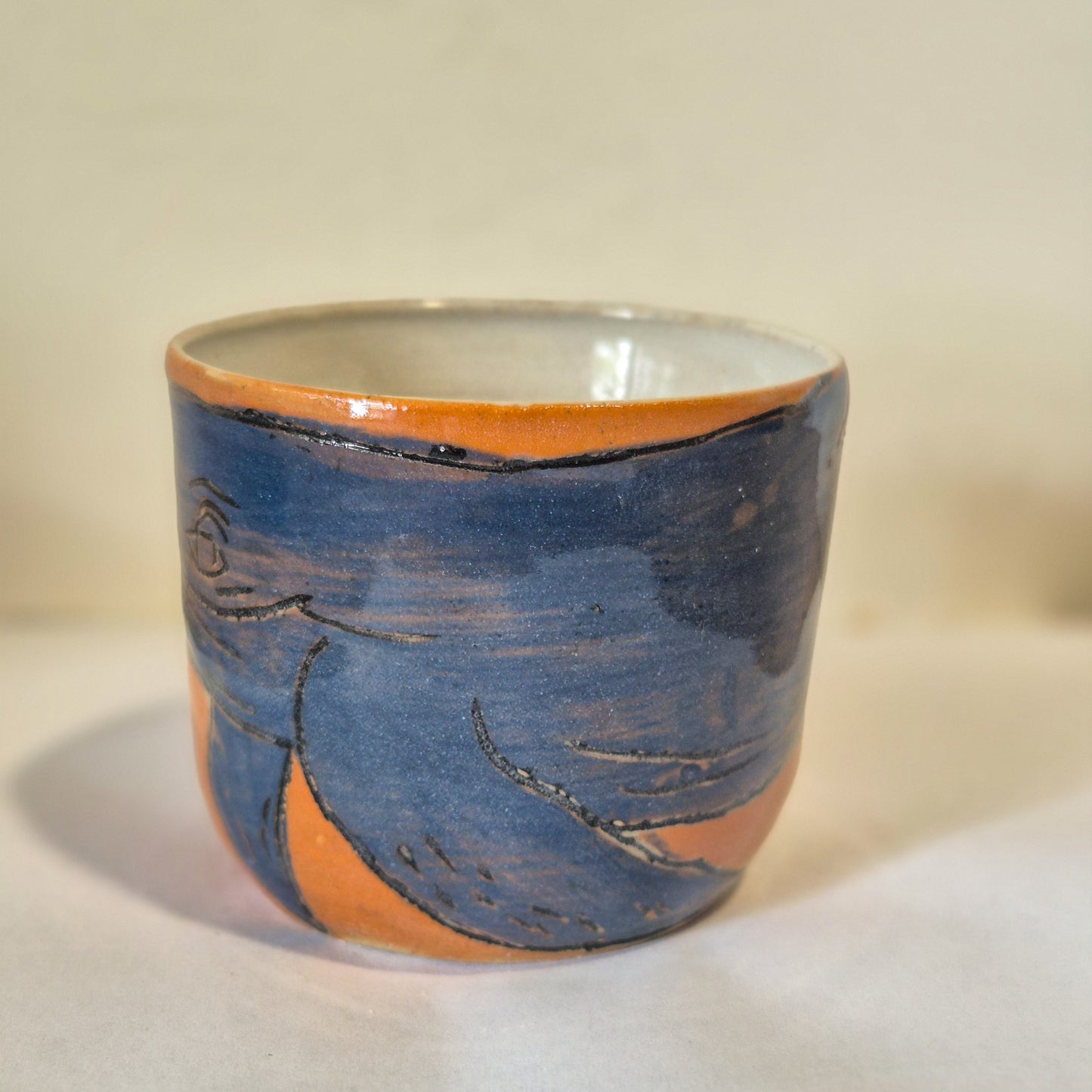 Orange Hump Back Whale Tumbler