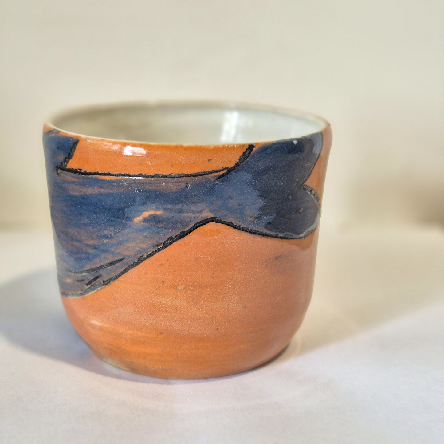 Orange Hump Back Whale Tumbler