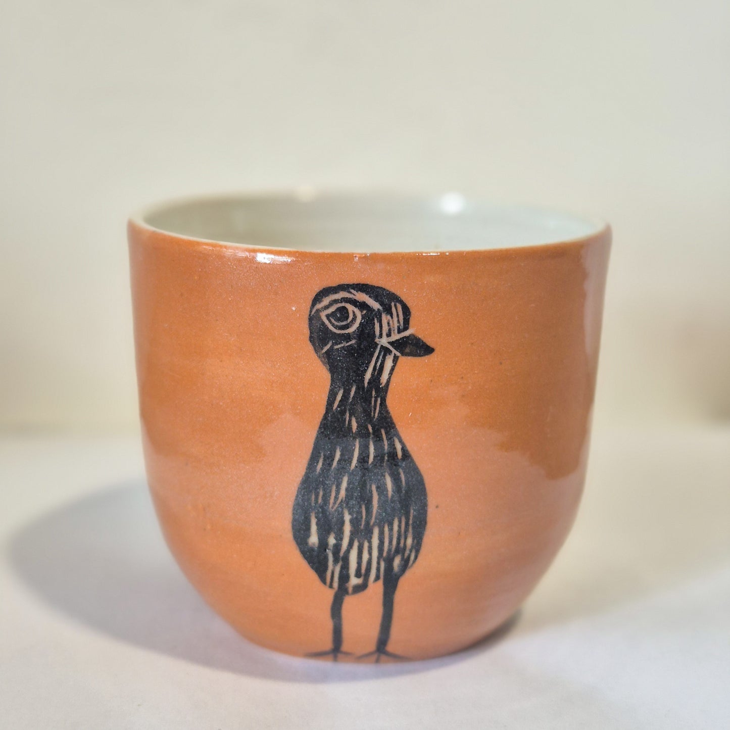 Orange Bush Stone Curlew Tumbler B