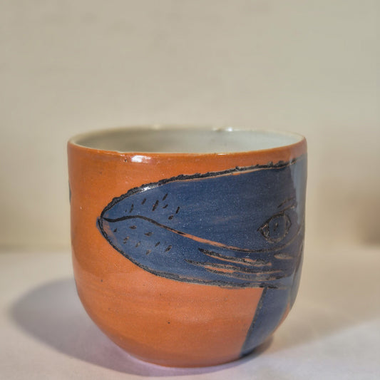 Orange Hump Back Whale Tumbler