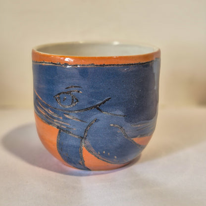 Orange Hump Back Whale Tumbler