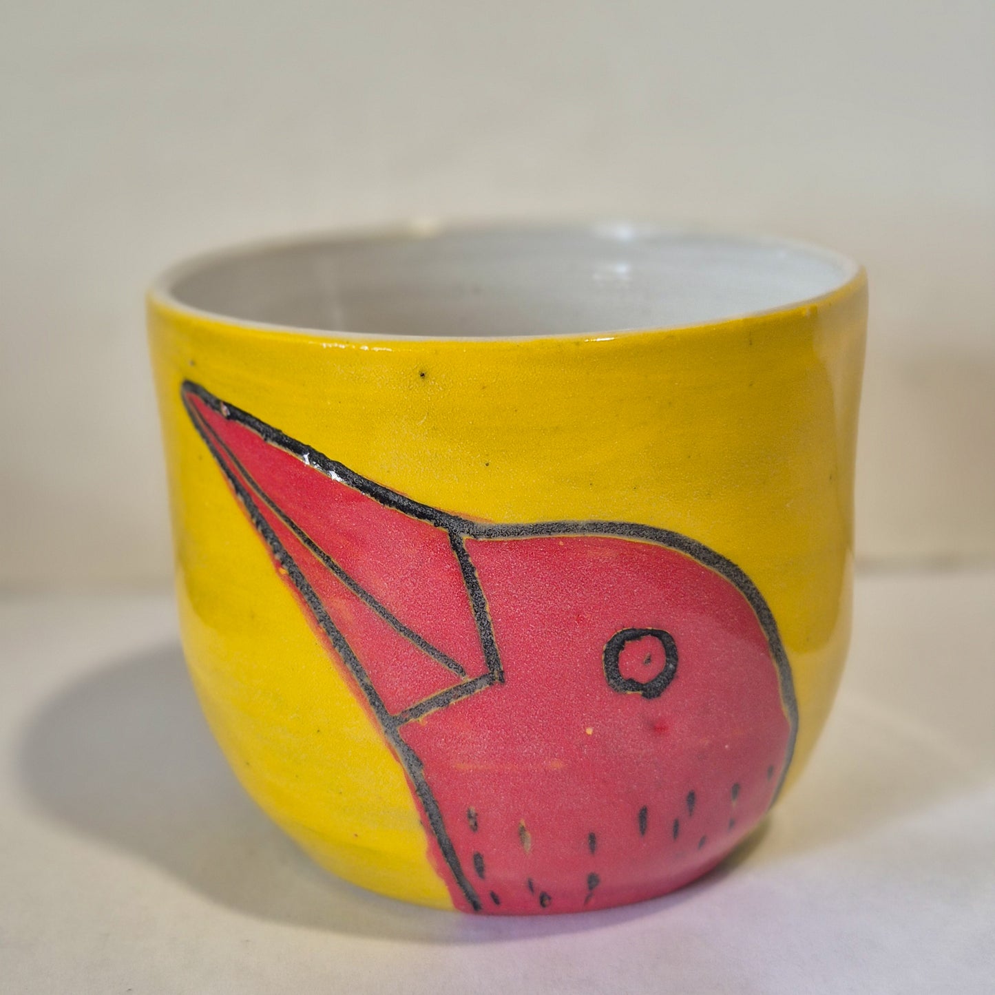 Yellow and Red Bush Stone Curlew Tumbler