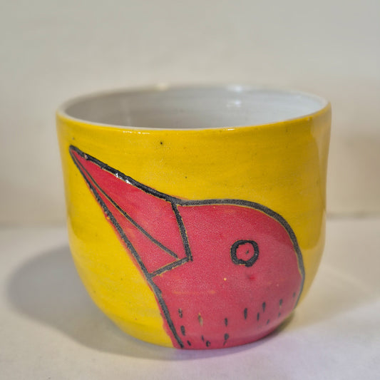 Yellow and Red Bush Stone Curlew Tumbler