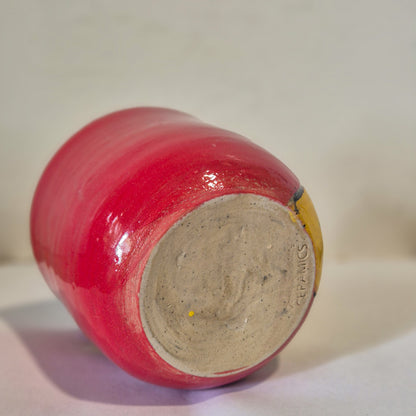 Red and Yellow Bush Stone Curlew Tumbler D