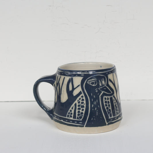 Navy carved Mug