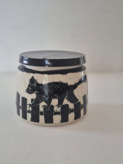 Possum on the fence Jar #1